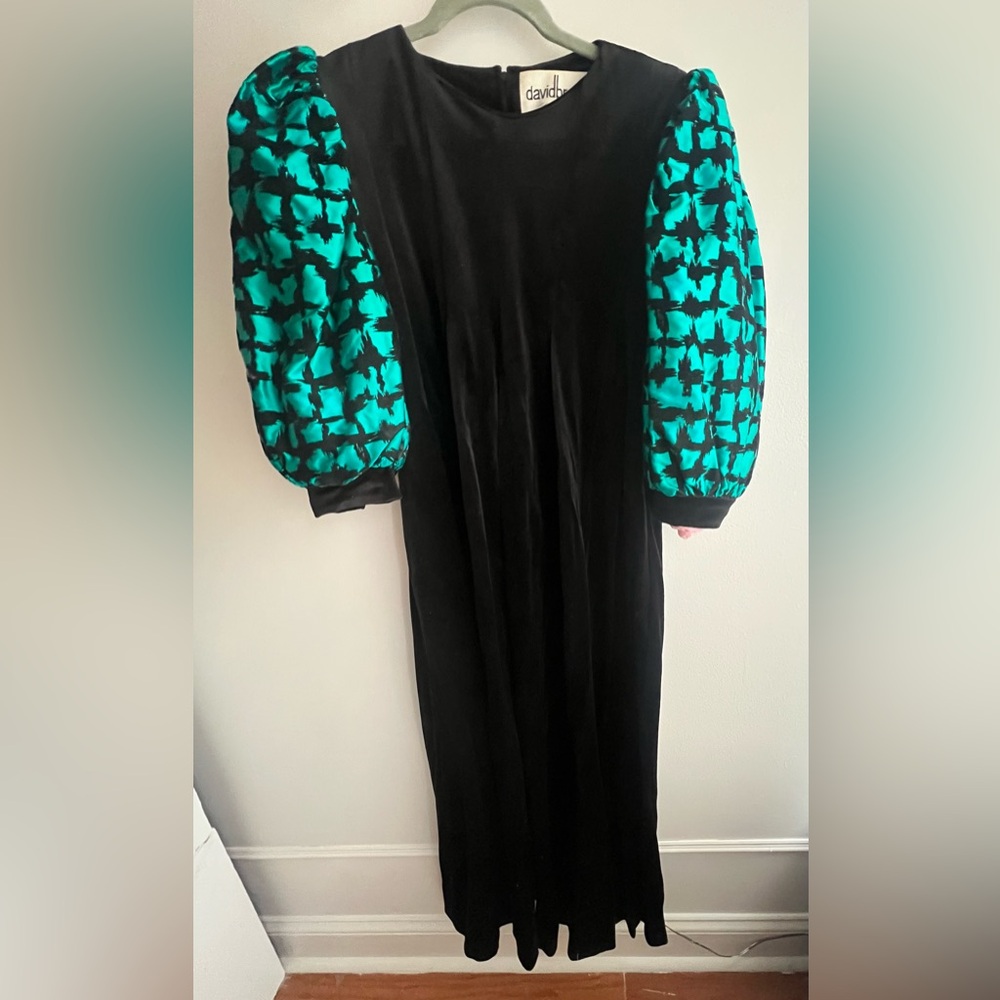 David Brown Saks Vintage Velvet Winter Gown, S